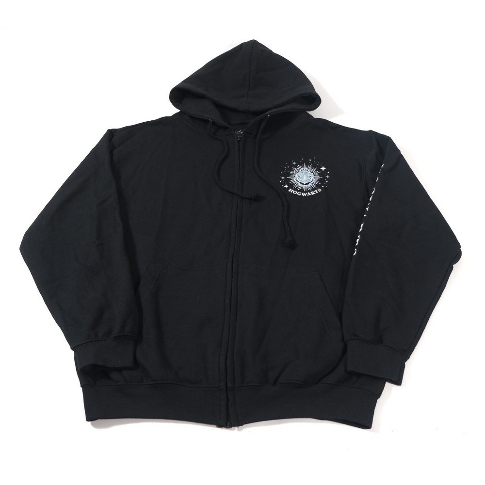 Harry Potter Hoodie Womens M Black Forbidden Forest Experience Zip Up Hogwarts
